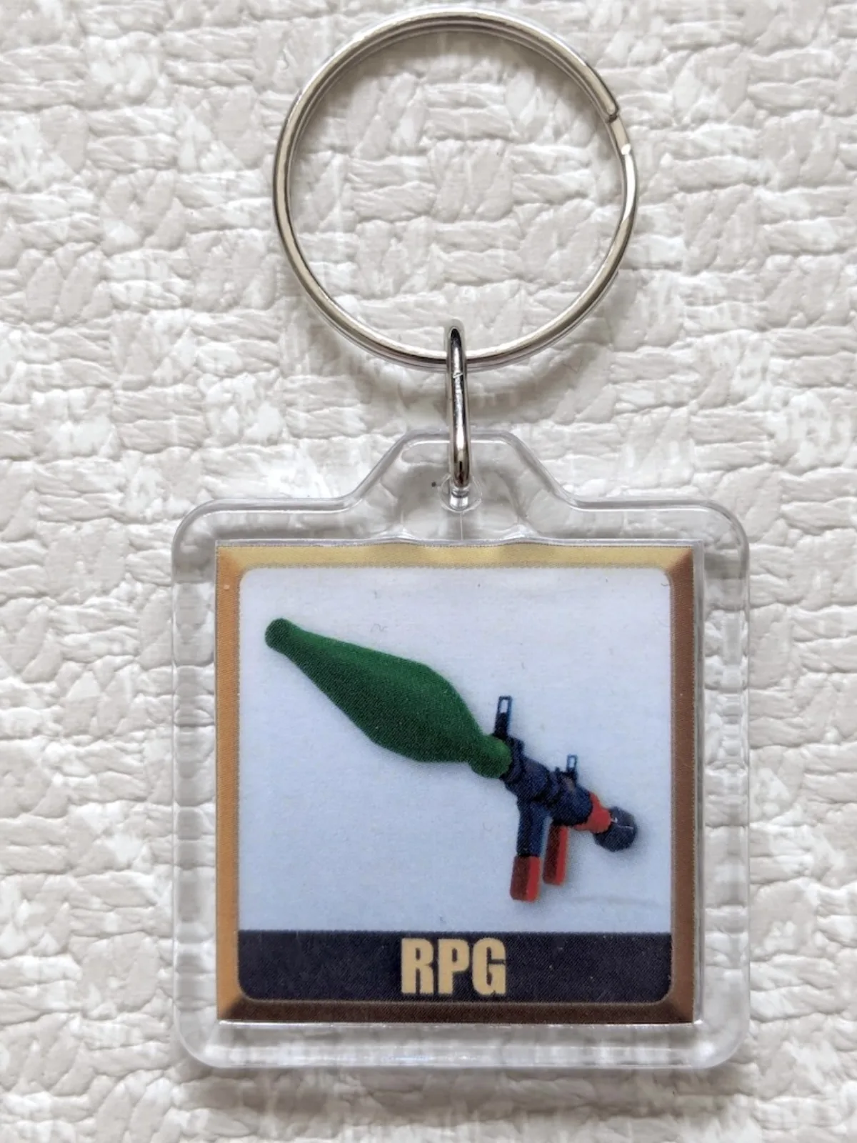 Front of a keychain